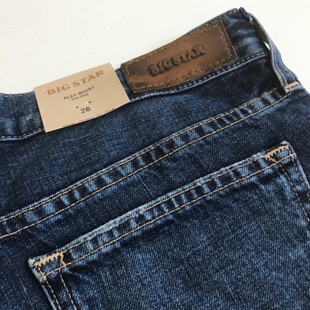 {Big Star} Alex Mid-Rise Printed Boho Denim Shorts - Picture 5 of 7